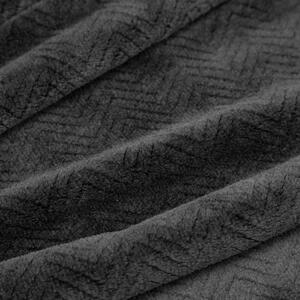Eurofirany Černá deka CINDY5 s 3D efektem 70x160 cm
