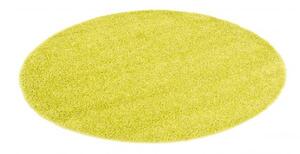 Makro Abra Kulatý koberec shaggy TOKYO 6365A Jednobarevný světle zelený Rozměr: průměr 100 cm
