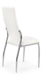 Jídelní židle LECH – ocel, ekokůže, bílá