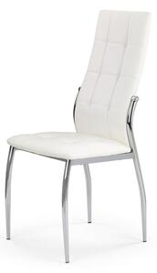Jídelní židle LECH – ocel, ekokůže, bílá