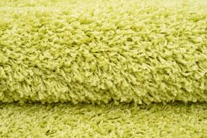 Makro Abra Kulatý koberec shaggy TOKYO 6365A Jednobarevný světle zelený Rozměr: průměr 100 cm
