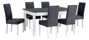 Drewmix Jídelní set 1+6, stůl MODENA 1 a bukové židle ROMA 2