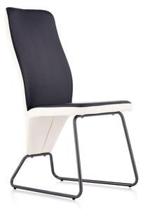 Jídelní židle ERIN – ocel, ekokůže, více barev šedá/bílá