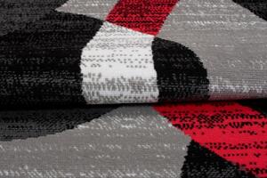 Makro Abra Kusový koberec moderní MAYA Z984B šedý červený Rozměr: 160x230 cm