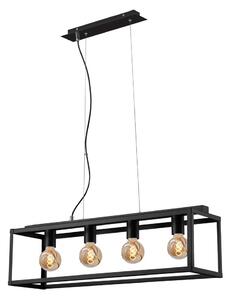 Briloner - Lustr na lanku BLACK STEEL 4xE27/40W/230V