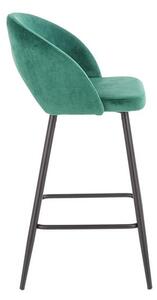 Barová židle LEO – samet, více barev Zelená