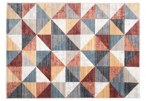 Makro Abra Kusový koberec MYSTIC 0139A Trojúhelníky geometrický vícebarevný Rozměr: 120x180 cm