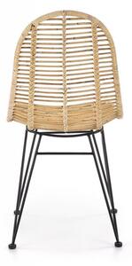 Zahradní židle PAULO – přírodní ratan, ocel