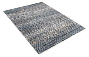 Makro Abra Kusový koberec MYSTIC 3254A Proužky tmavě šedý zlatý Rozměr: 250x350 cm