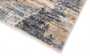 Makro Abra Kusový koberec MYSTIC 3252A Abstraktní světle šedý zlatý Rozměr: 70x140 cm