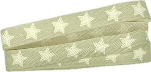 Stuha WHITE STAR pastelově zelená 15 mm x 2 m ( 2,50 Kč/m)
