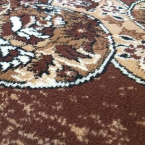 Makro Abra Kusový koberec BCF Alfa 09 Květy hnědý Rozměr: 60x100 cm