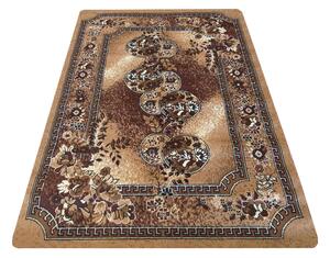 Makro Abra Kusový koberec BCF Alfa 09 Květy hnědý Rozměr: 80x150 cm