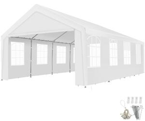 Tectake Párty stan Mammut 8x4m se zásuvným systémem, stabilní a voděodolný - bílá