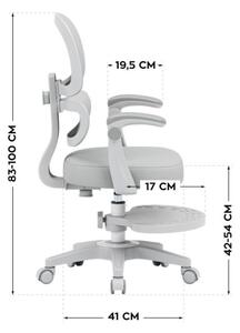 Dětská otočná židle Mark Adler Junior 4.4 Grey
