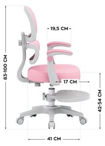 Dětská otočná židle Mark Adler Junior 4.4 Pink