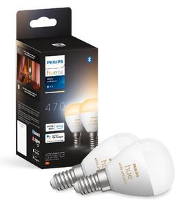 SADA 2x LED Stmívatelná žárovka Philips Hue WHITE AMBIANCE P45 E14/5,1W/230V