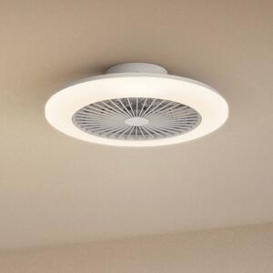 Philips Stropní ventilátor Amigo s LED osvětlením, lesklá bílá, 58 cm,, stmívatelný, Bílá / opál, Obývací pokoj / jídelna, Plast, Moderní