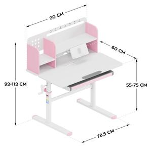 Dětský rostoucí psací stůl Mark Adler Study 5.0 Pink