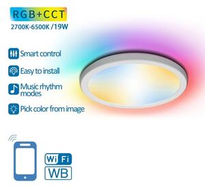 Aigostar - LED RGBW Stmívatelné stropní svítidlo LED/19W/230V 2700-6500K Wi-Fi