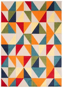 Makro Abra Moderní kusový koberec AVENTURA EC96A Trojúhelníky vícebarevný Rozměr: 80x150 cm