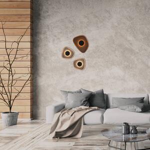 Zambelis LED nástěnné světlo 23174, hnědé/černé, 40 x 30 cm, kov, Hnědá / rez, Obývací pokoj / jídelna, kov, Moderní
