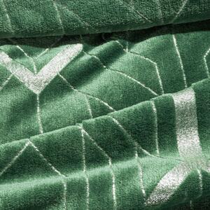 Zelená flano deka GINKO4 s lesklým potiskem 150x200 cm