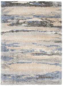 Makro Abra Kusový koberec Shaggy VERSAY Q292A Béžový Modrý Rozměr: 80x150 cm