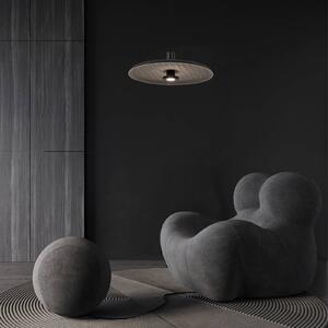 Zambelis LED závěsné světlo 25176, šedá/černá, Ø 45 cm, kov, Hliník / šedá / zinek, Obývací pokoj / jídelna, kov, Moderní