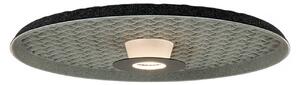 Zambelis LED stropní svítidlo 25177, šedá/černá, Ø 45 cm, kov, Hliník / šedá / zinek, Obývací pokoj / jídelna, kov, Moderní
