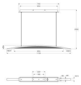 Fabas Luce 3697-40-102- LED Stmívatelný lustr na lanku CORDOBA LED/36W/230V bílá