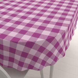 Biante Bavlněný oválný ubrus Olivia OL-021 Fialová kostka velká 50x100 cm