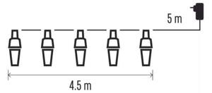 LED venkovní řetěz 10xLED/9,5 m IP44 studená bílá