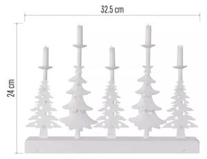 LED Vánoční svícen LED/2xAA bílá