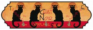 Plechový věšák s kočkami Le Chat noir