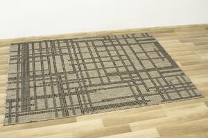 Balta Kusový koberec sisalový Suva 11492 pogumovaný béžový černý Rozměr: 133x190 cm