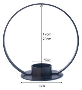 Kruhový svícen Velikost: 17cm černý