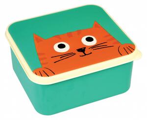 Krabička na jídlo s kreslenou kočkou