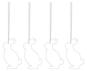 Velikonoční dekorace Deco Hare White - set 4 ks COOEE Design