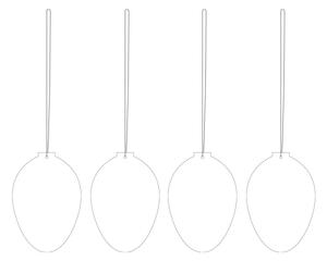 Velikonoční dekorace Deco Egg White - set 4 ks COOEE Design