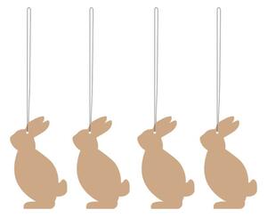 Velikonoční dekorace Deco Hare Cafe Au Lait - 4 ks COOEE Design