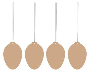Velikonoční dekorace Deco Egg Cafe Au Lait - set 4 COOEE Design