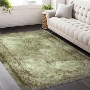 Makro Abra Moderní kusový koberec protiskluzový Horeca-New 150 Klasický olivový zelený Rozměr: 80x150 cm