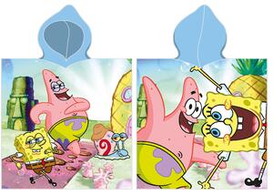Carbotex Dětské pončo 55x110 cm - Sponge Bob a Patrick