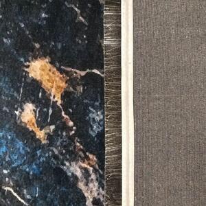 Makro Abra Moderní kusový koberec BLACK and GOLD 02 Abstraktní protiskluzový černý zlatý Rozměr: 160x220 cm