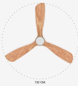 FARO 33560DC-LED Stropní ventilátor LANTAU LED/15W/230V dřevo/chrom pr.132 cm+DO