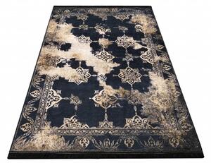 Makro Abra Moderní kusový koberec BLACK and GOLD 07 Klasický protiskluzový černý zlatý Rozměr: 160x220 cm