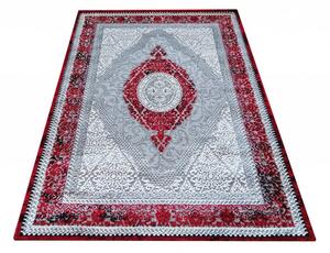 Makro Abra Kusový klasický koberec Angora 01 Luxusní červený šedý béžový Rozměr: 240x330 cm
