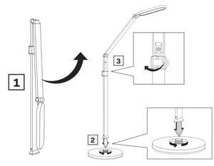 LED Stmívatelná dotyková stojací lampa FERRARA LED/13W/230V 3000/4000/6000K