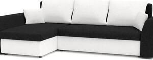Kapol Paul II rohová rozkládací pohovka šíře 240 cm levá Černá / bílá